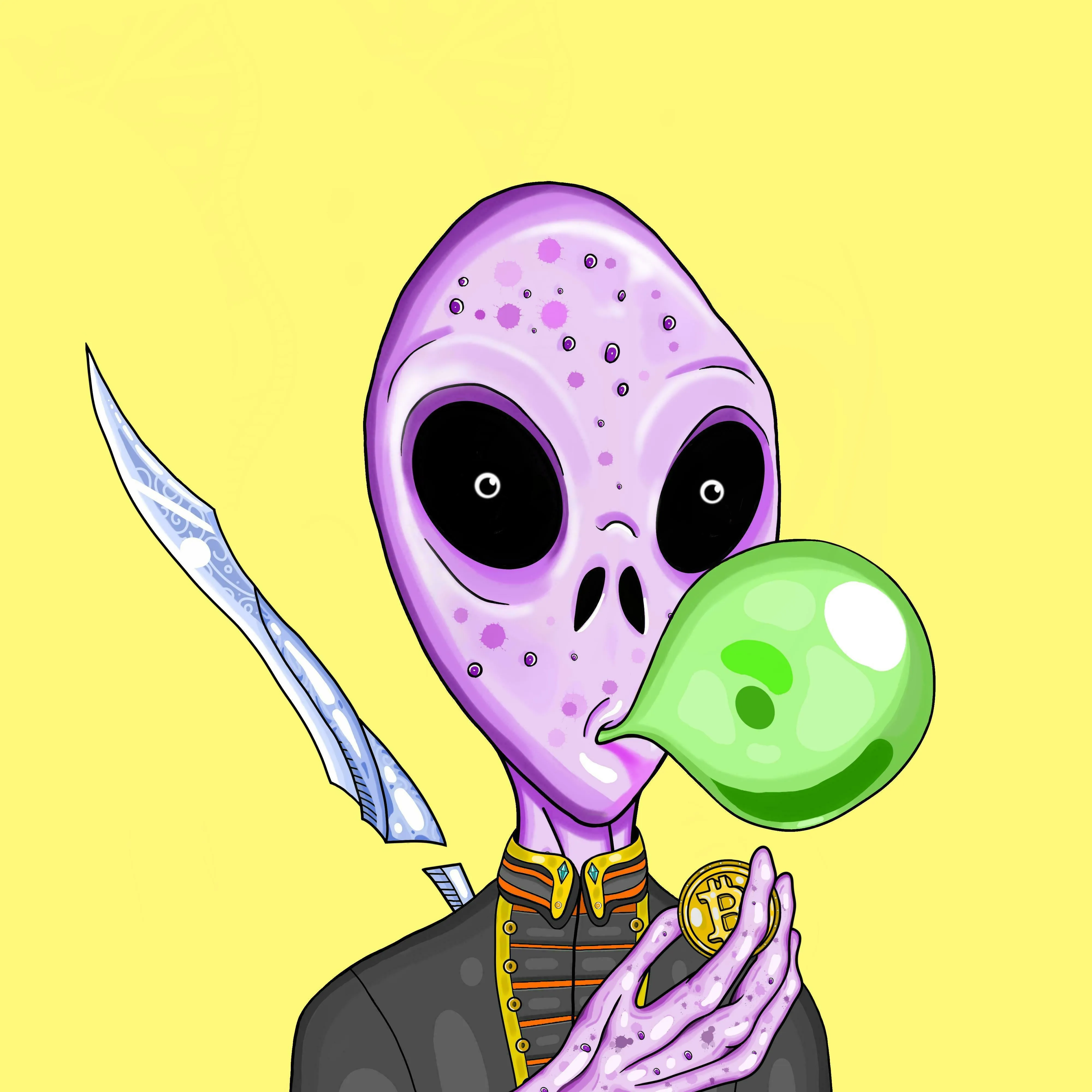 Alien #0012 by inkink Shivadelic  - T-Shirt