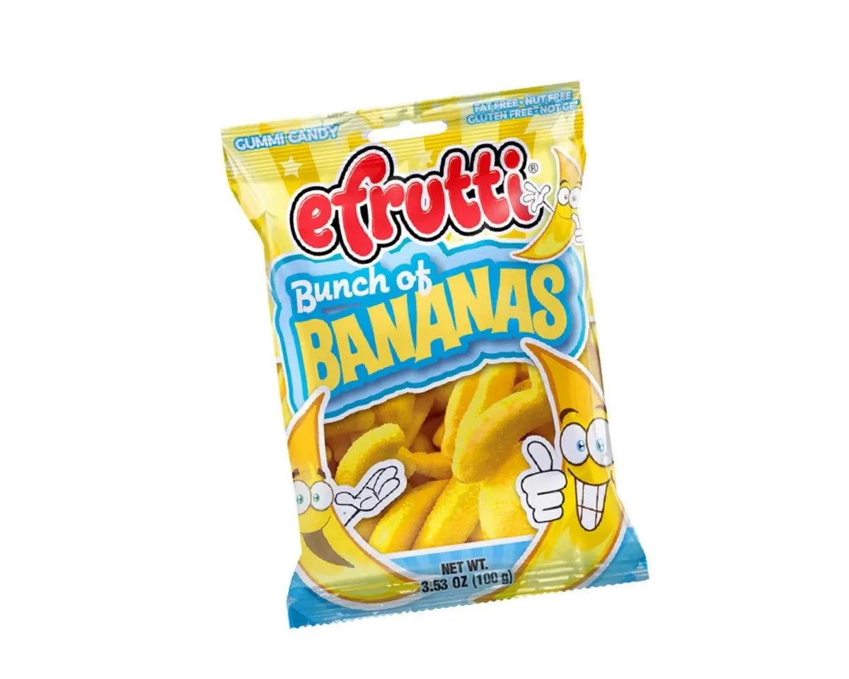 Efrutti Bunch of Bananas Gummi Candy 3.5 oz. Bags