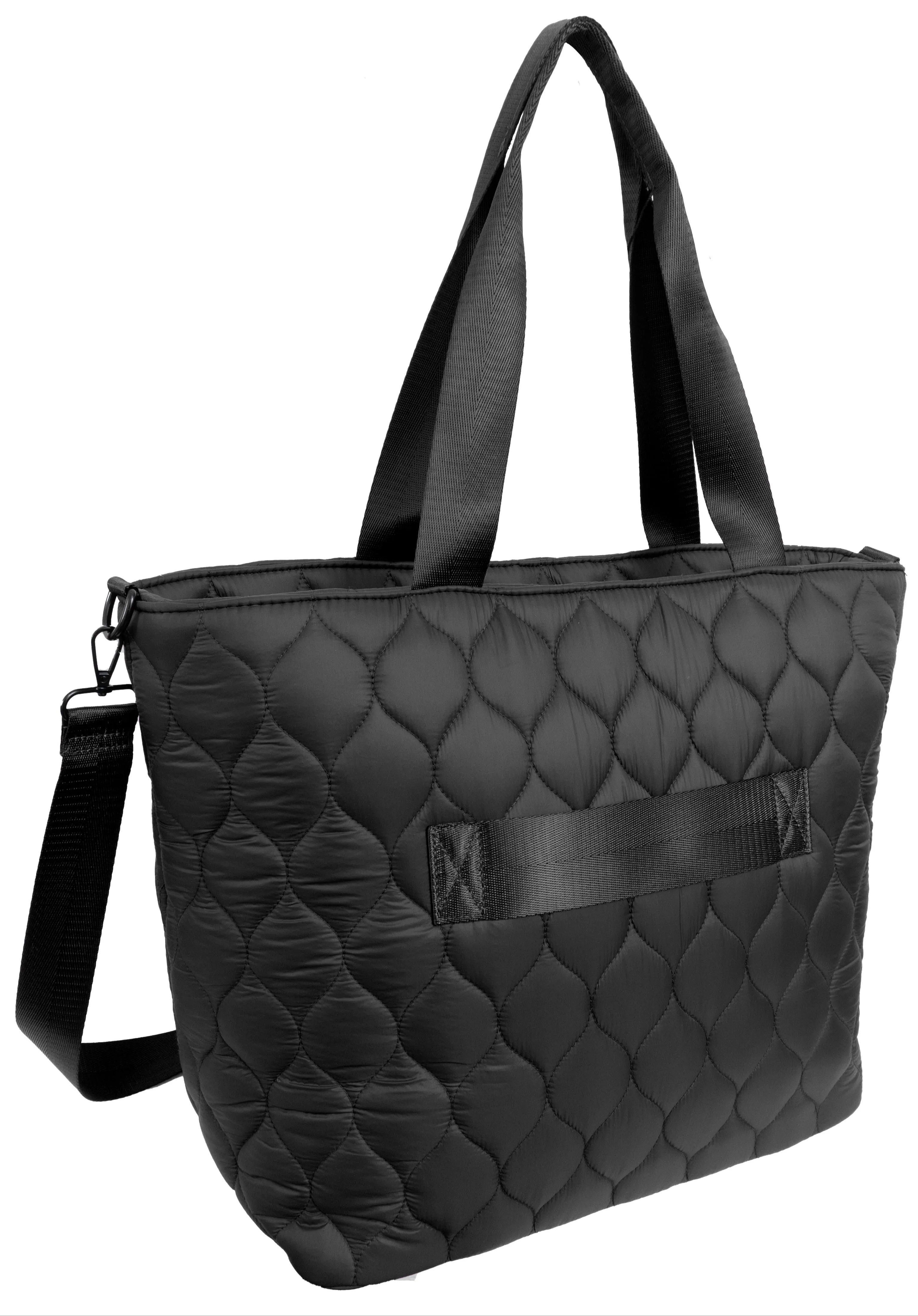 Ellen Tracy Nylon Quilted Puffer Travel Tote ETT2145-001-BK