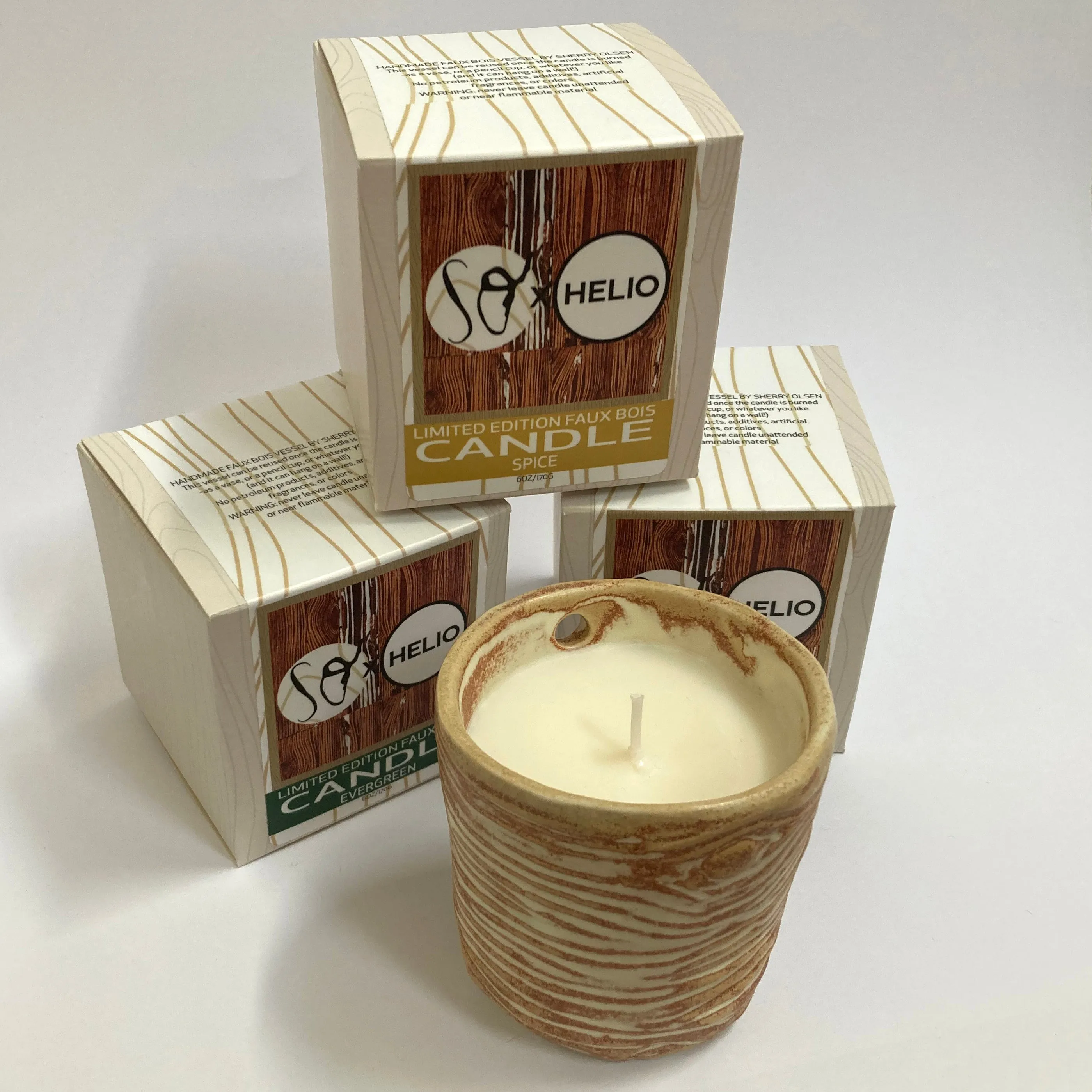 Faux Bois Candle by Sherry Olsen - SPECIAL