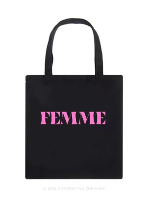 Femme Pride Y2K Canvas Tote Bag Cherrykitten