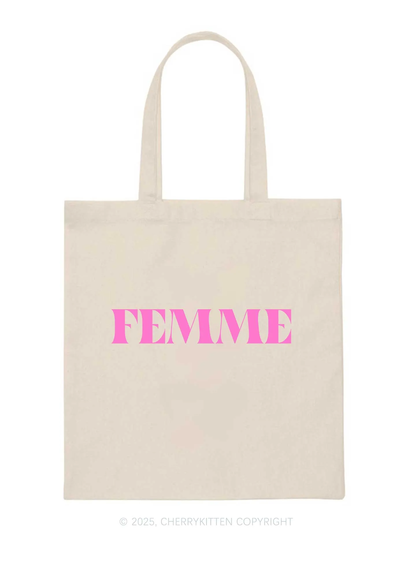 Femme Pride Y2K Canvas Tote Bag Cherrykitten