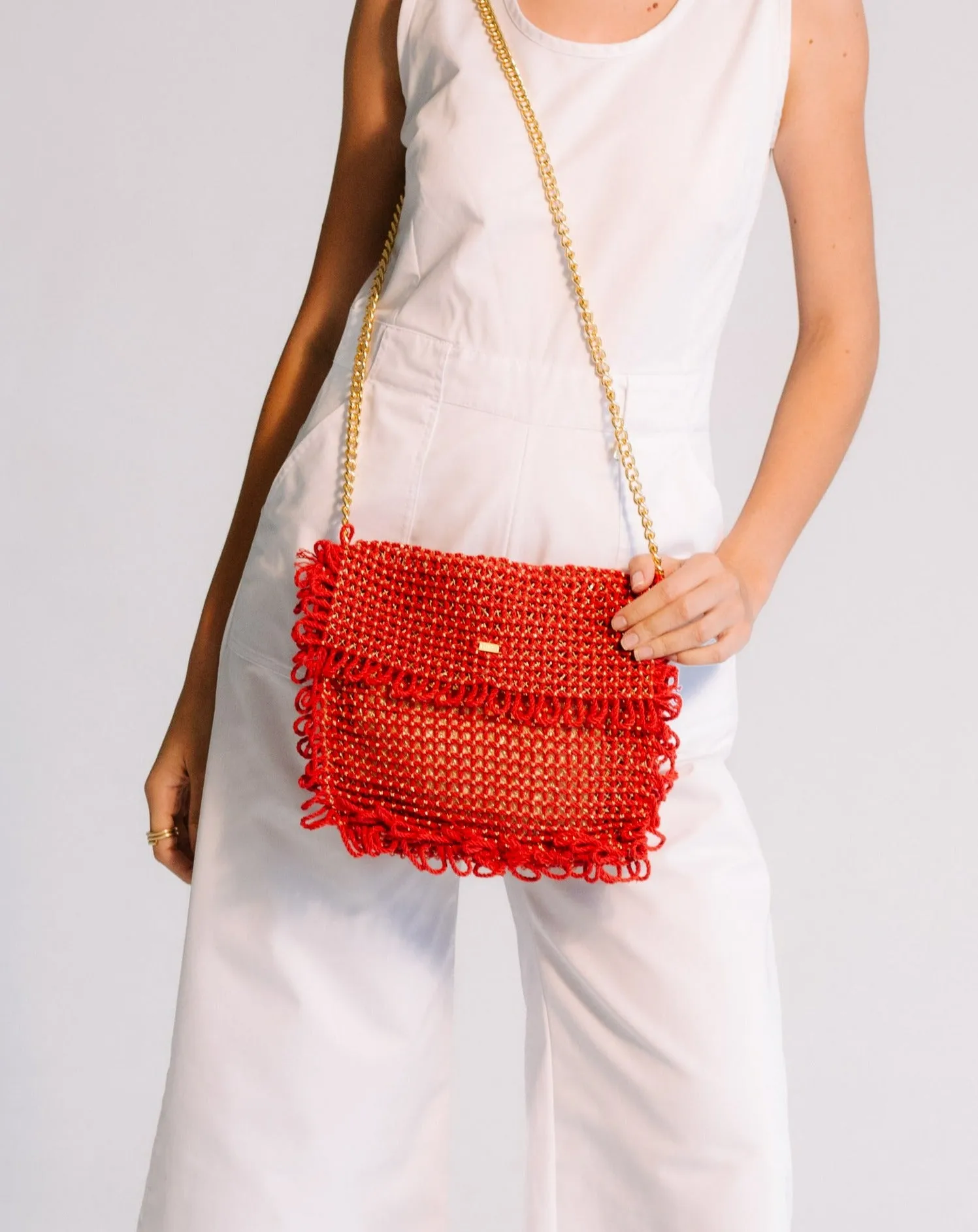 Gossypium Flat Crossbody - Red