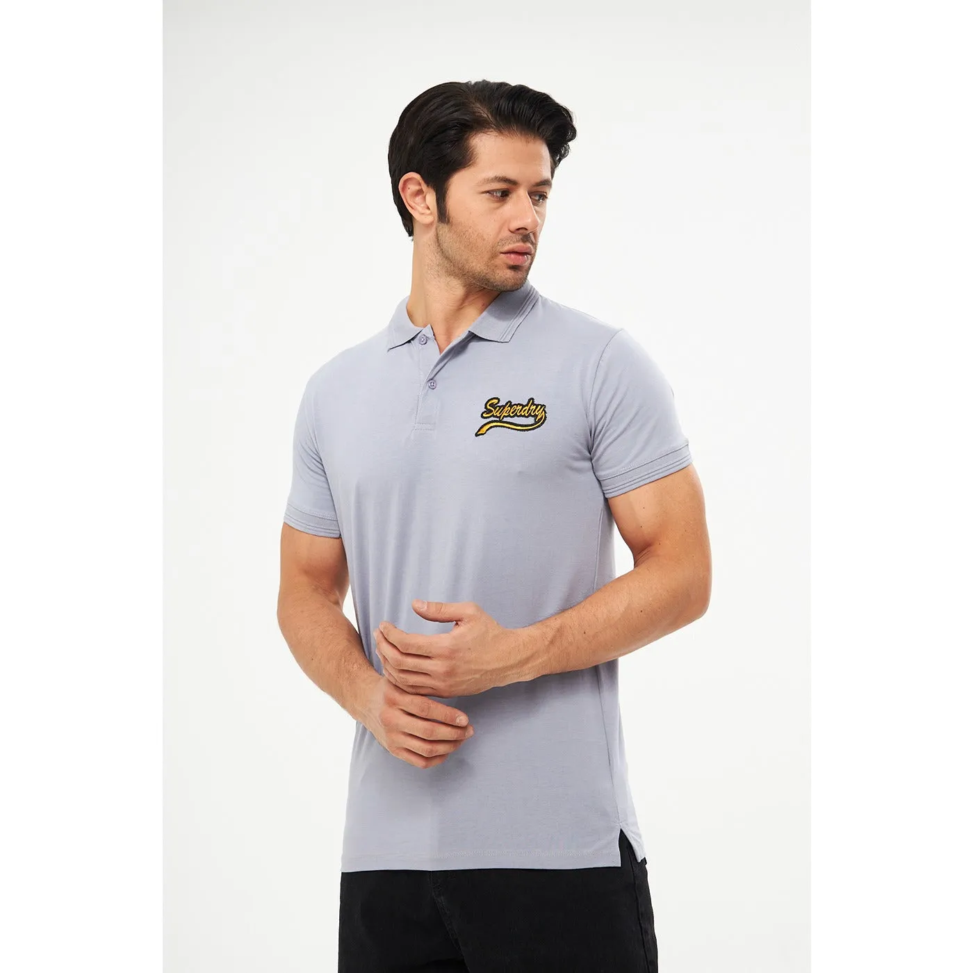 Grey Superdry Smart Fit Polo