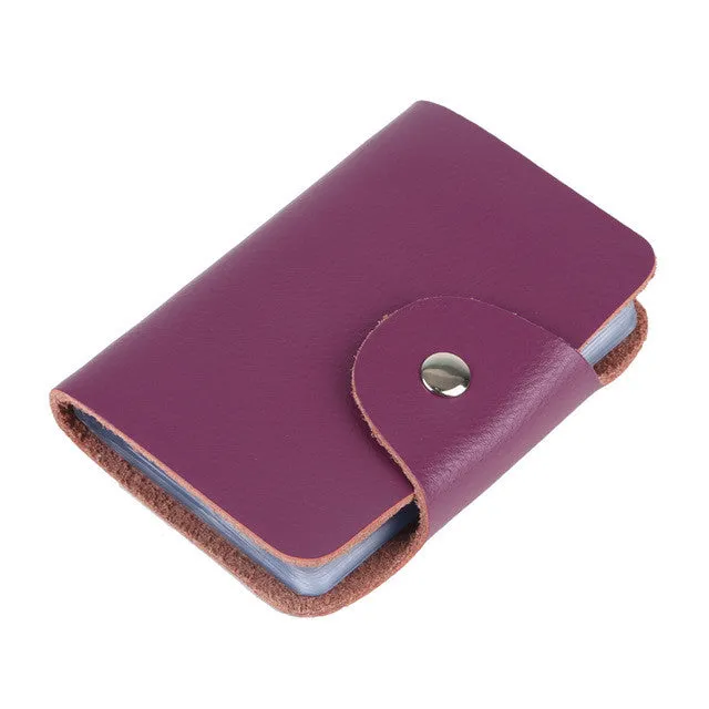 Hot Selling 100% Genuine Cow Leather card holder Korea Fashion Women&Men's Name Bank  Credit Card Holder Wallet,YC-BH002