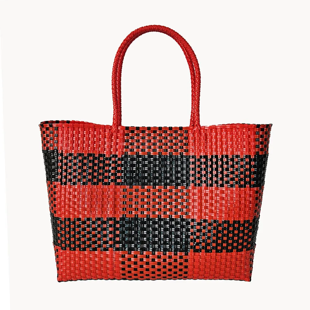 iLLASPARKZ Basket Weave Checkered Hand Bag / Tote Bag