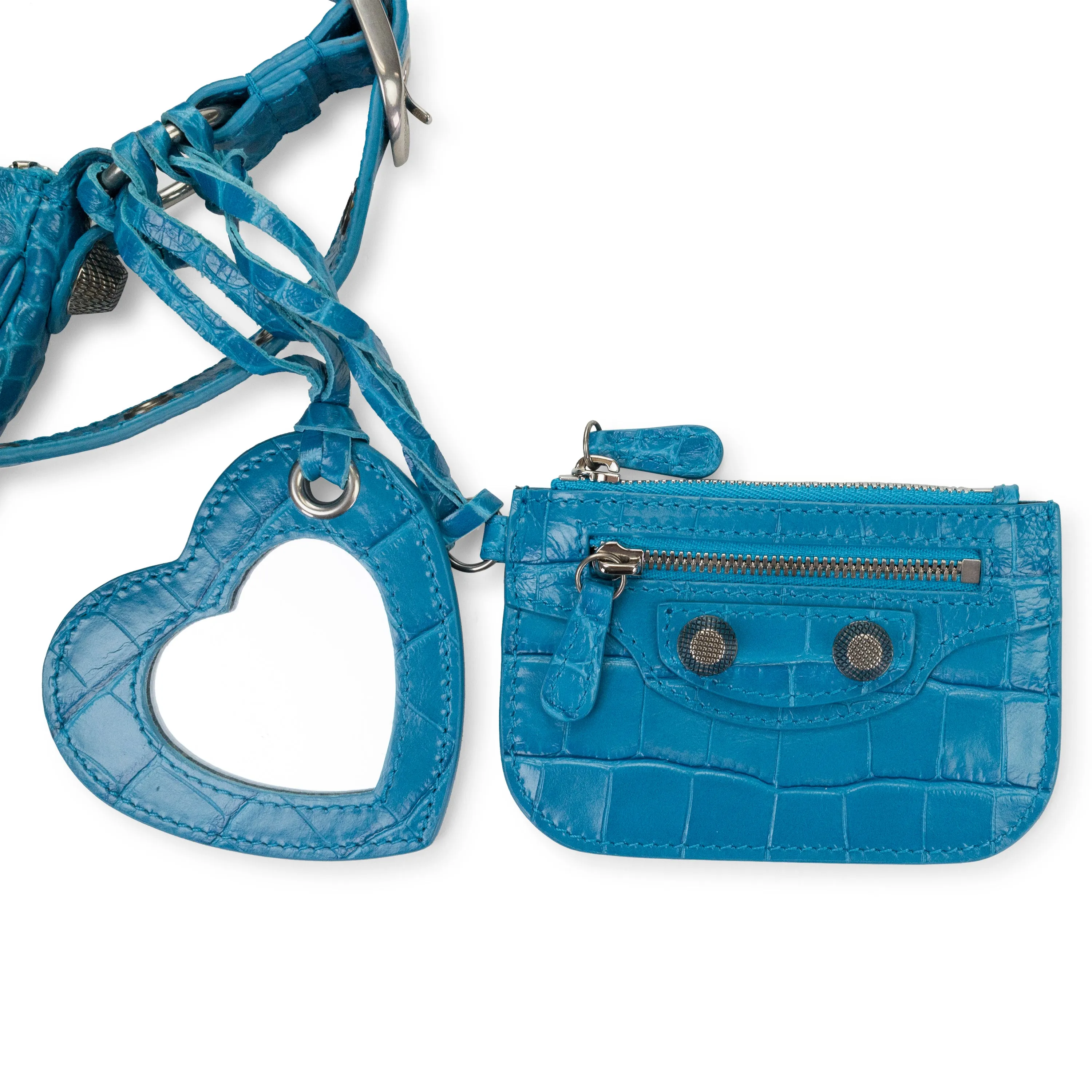 LE CAGOLE XS SHOULDER BAG TURQUOISE SHOULDER BAGS