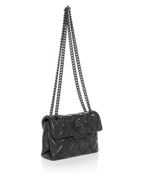 Leather Crossbody Mini Kensington Drench KURT GEIGER LONDON Black