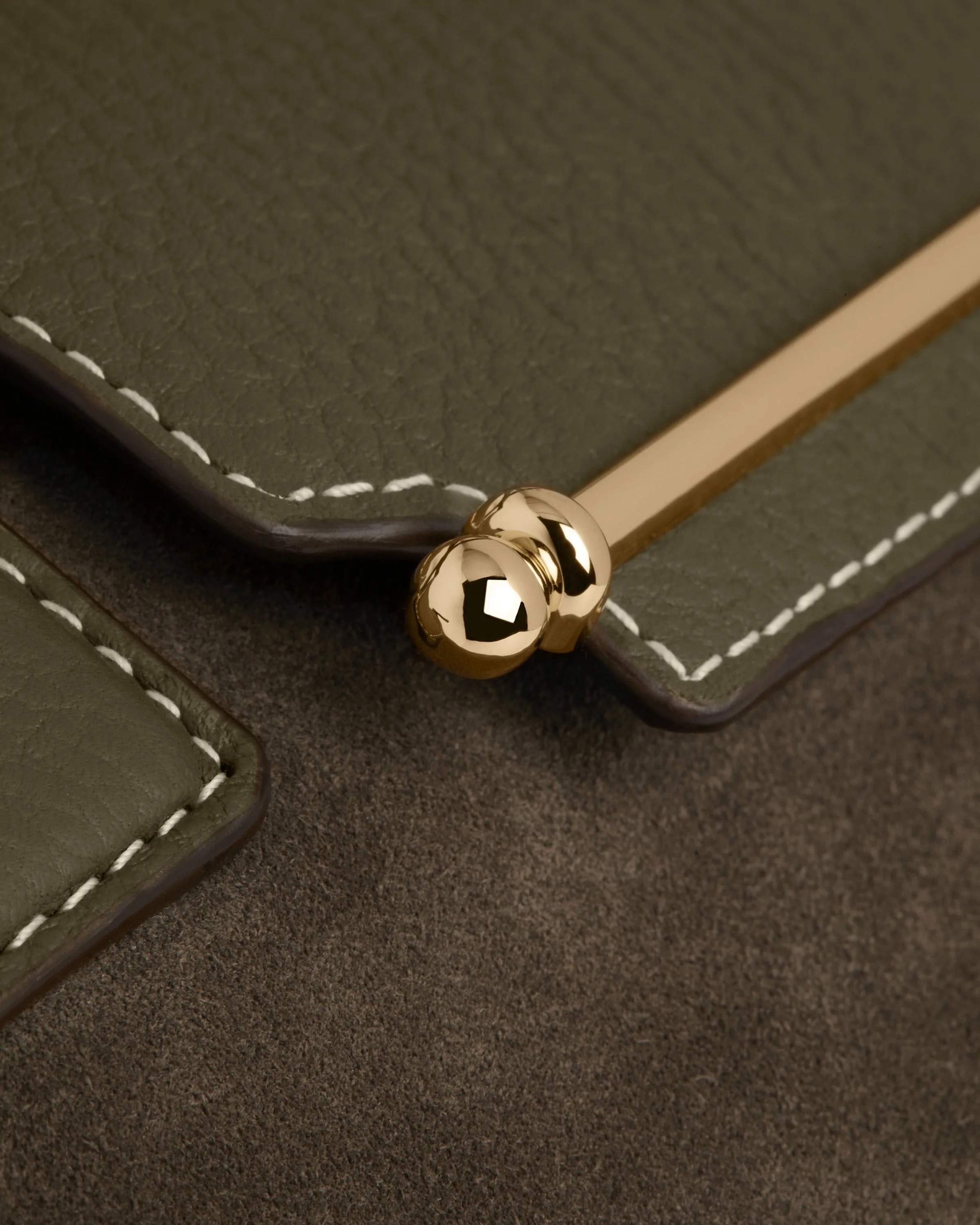 Mini Travel Tote - Khaki Suede