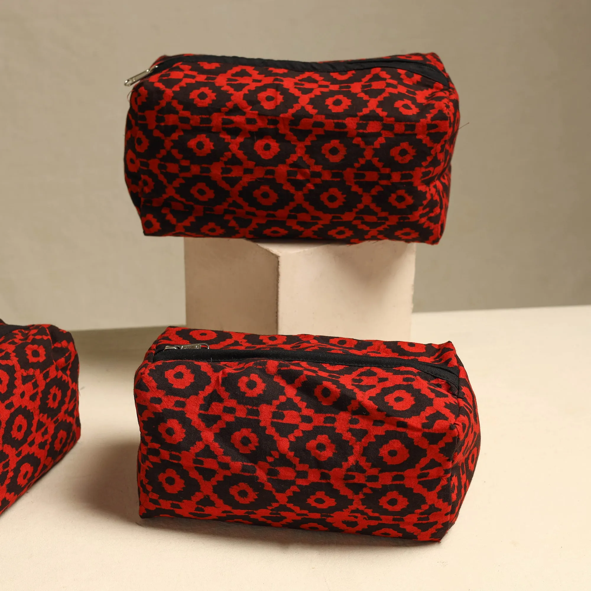 Multipurpose Handmade Cotton Toiletry Bags (Set of 3) 07