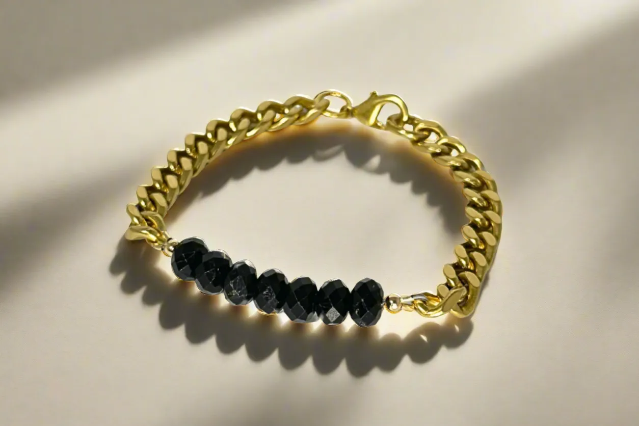 Remix: Faceted Black Tourmaline Bracelet