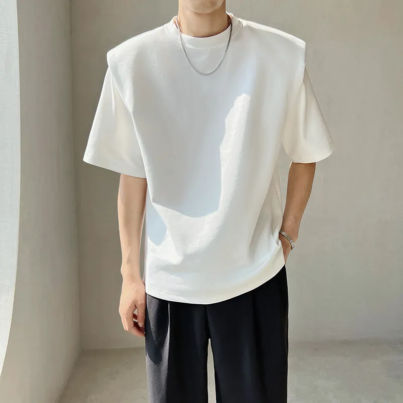 Solid Shoulder Pad T-Shirt