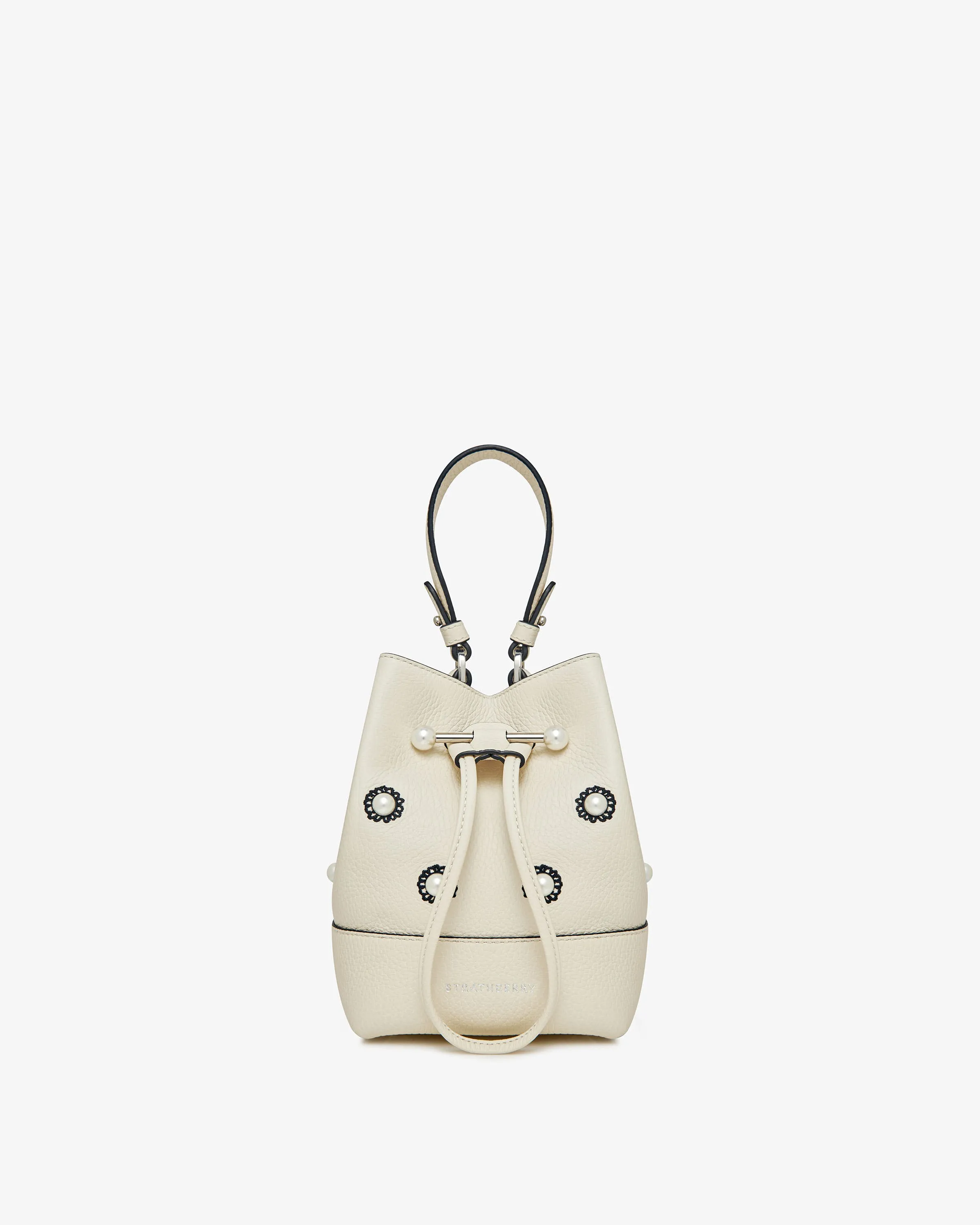 Strathberry x Shrimps Osette - Vanilla with Pearl/Embroidery