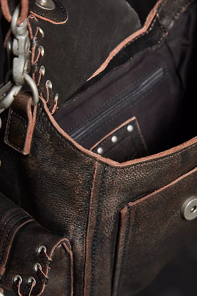 WTF Baby Leigh Distressed Tote | Aged Graphite